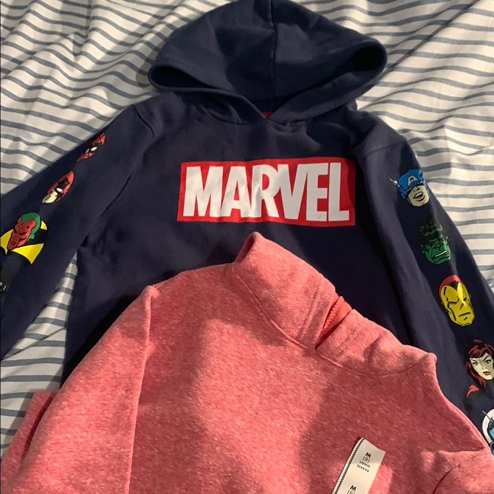 Marvel Red and Blue Hoodie Sweatshirt